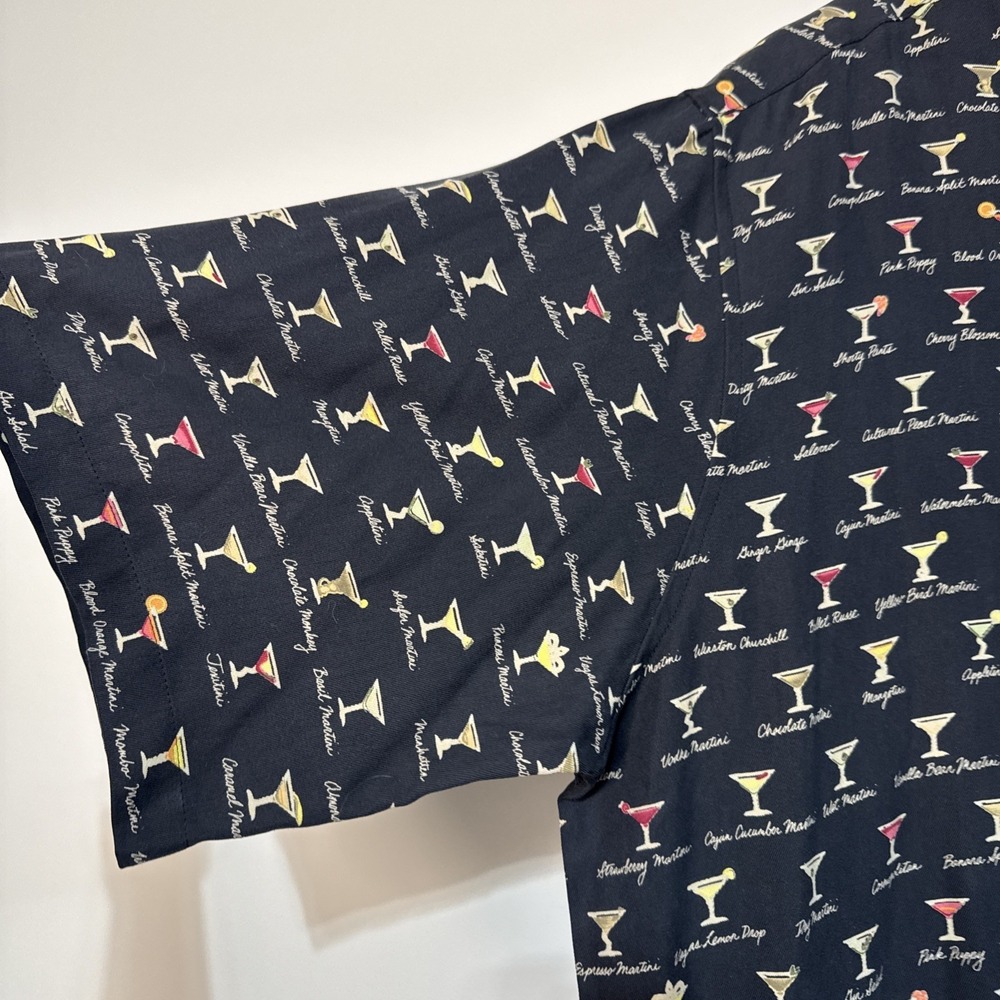 Tori Richard 100% Silk Shirt XL Martini Cocktail Print Hawaiian Aloha Mens #085 - Picture 11 of 14